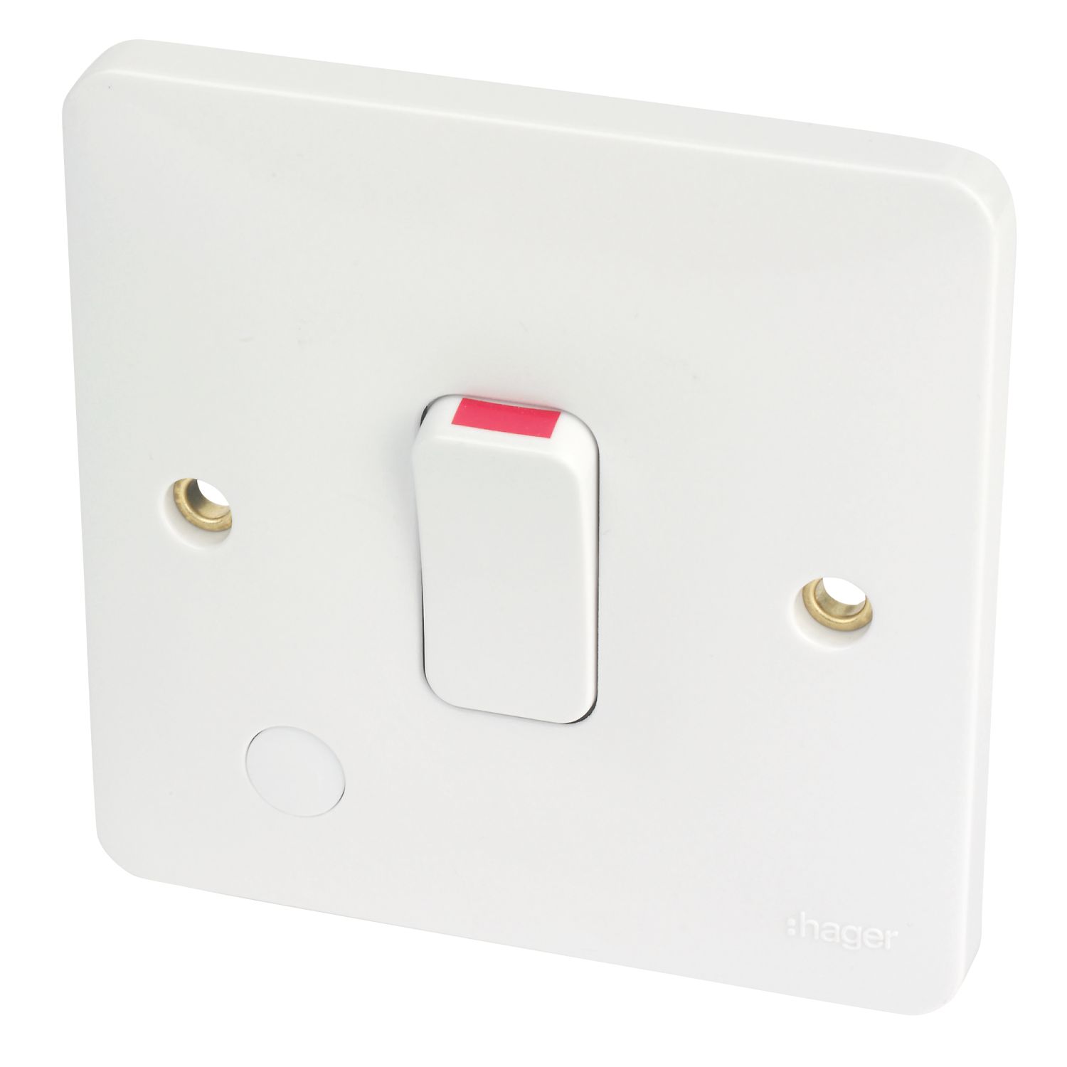 Hager Sollysta WMDP84FO 20A 1-Gang 2P+E Control Switch & Flex Outlet White (148AM)