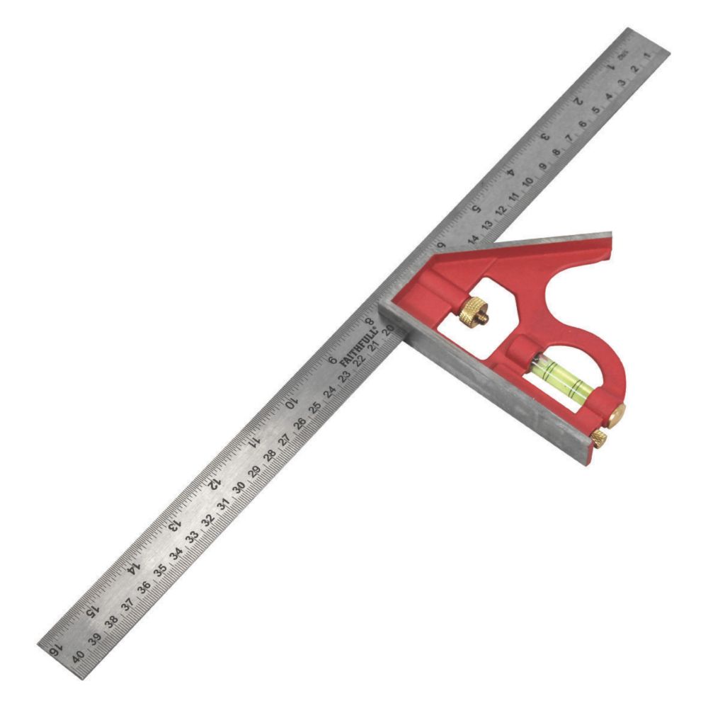 Stainless Steel Combination Square 400mm - Multifunctional Marking And Measuring Tool For Woodworking