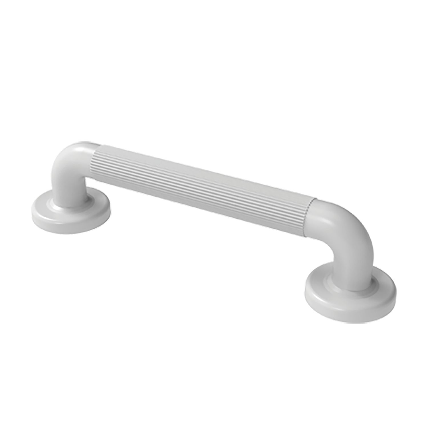 Nymas Straight Household Plastic Fluted Grab Rail White 300mm (148JM)