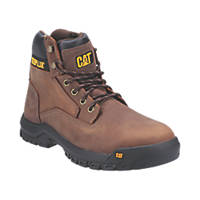 CAT Median   Safety Boots Brown Size 6