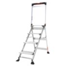 Little Giant Aluminium 4 Step 890mm Folding Step Stool With Platform