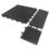 COBA Tough Deck Non-Slip Interlocking Decking Corner Edge  Black 180mm x 180mm 4 Pack