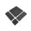 COBA Tough Deck Non-Slip Interlocking Decking Corner Edge  Black 180mm x 180mm 4 Pack