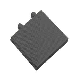 COBA Tough Deck Non-Slip Interlocking Decking Corner Edge  Black 180mm x 180mm 4 Pack