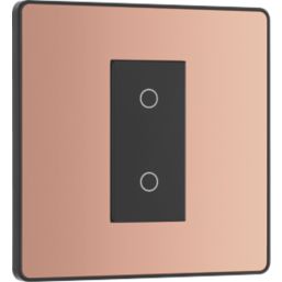 British General Evolve 1-Gang 2-Way LED Single Secondary Trailing Edge Touch Dimmer Switch  Copper with Black Inserts