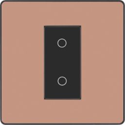 British General Evolve 1-Gang 2-Way LED Single Secondary Trailing Edge Touch Dimmer Switch  Copper with Black Inserts