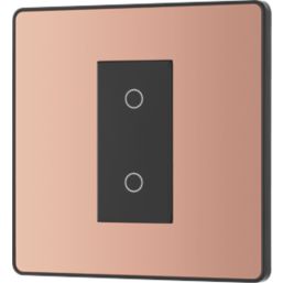 British General Evolve 1-Gang 2-Way LED Single Secondary Trailing Edge Touch Dimmer Switch  Copper with Black Inserts