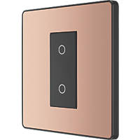 British General Evolve 1-Gang 2-Way LED Single Secondary Trailing Edge Touch Dimmer Switch  Copper with Black Inserts