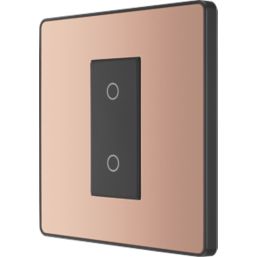 British General Evolve 1-Gang 2-Way LED Single Secondary Trailing Edge Touch Dimmer Switch  Copper with Black Inserts