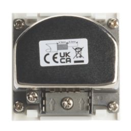 Contactum Media Modular Coaxial TV / FM & Twin Satellite Socket White