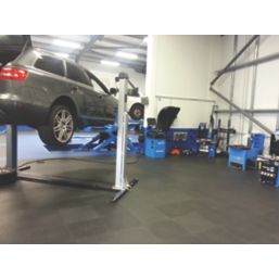 Ecotile E500/7 Interlocking Floor Tiles Black 7mm 4 Pack