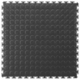 Ecotile E500/7 Interlocking Floor Tiles Black 7mm 4 Pack