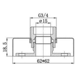 Highlife Bathrooms  Square Shower Brackets Brushed Brass
