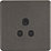 Knightsbridge  5A 1-Gang Unswitched Socket Smoked Bronze with Black Inserts