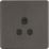 Knightsbridge  5A 1-Gang Unswitched Socket Smoked Bronze with Black Inserts