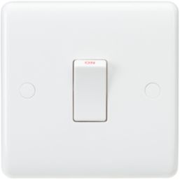 Knightsbridge Curved Edge 20A 1-Gang DP Control Switch White