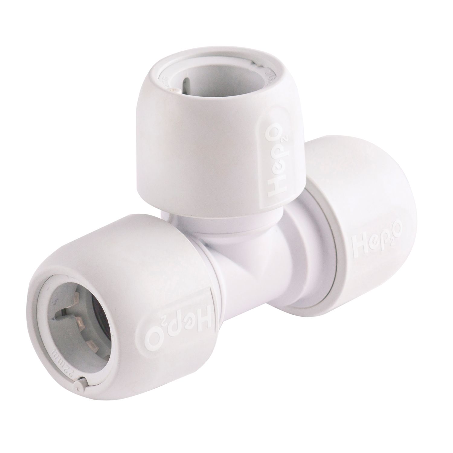 Hep2O Plastic Push-Fit Equal Tee 22mm (1490F)