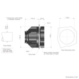 JG Speedfit  Plastic Push-Fit Tank Connector 22mm