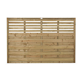 Forest Kyoto  Slatted Top Fence Panels Natural Timber 6' x 4' Pack of 6