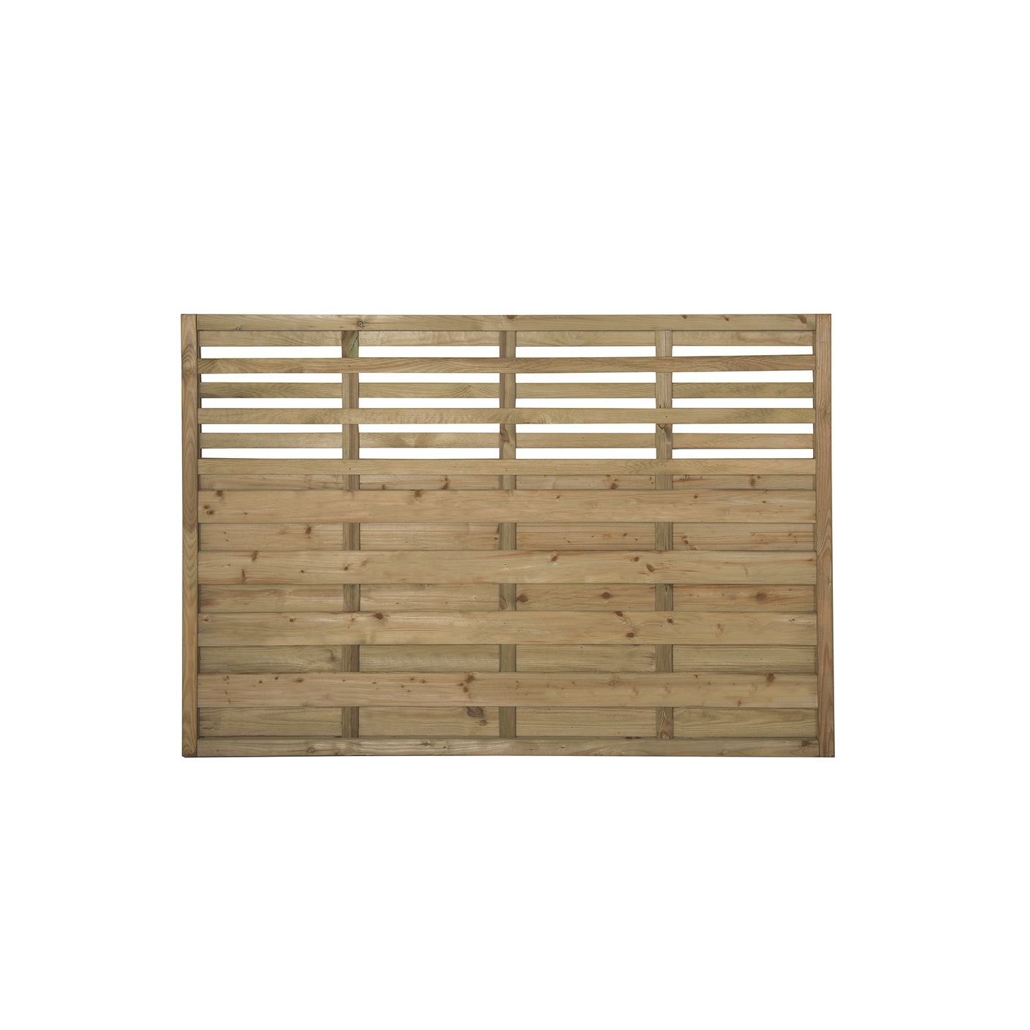 Forest Kyoto Slatted Top Fence Panels Natural Timber 6' x 4' Pack of 6 (1495K)
