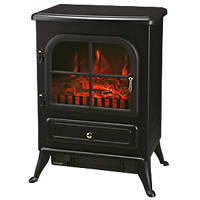 Black Electric Stove Fire