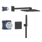 Grohe Precision SmartControl HP Rear-Fed Concealed Matt Black Thermostatic Shower System