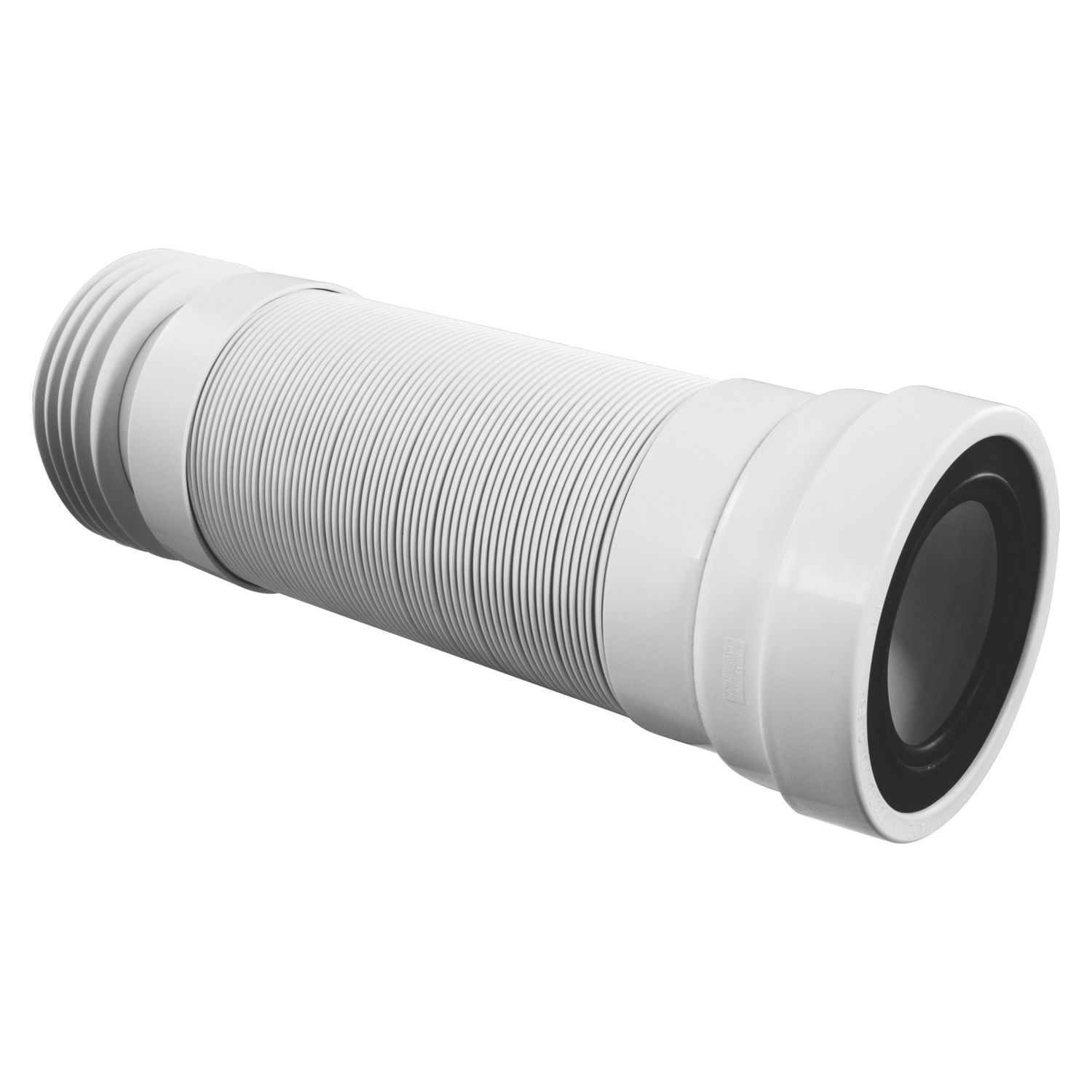 McAlpine Flexible Straight Adjustable WC Connector White 330-850mm (149CL)