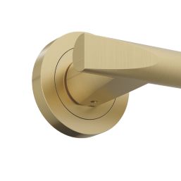 Cooke & Lewis Wembrit Lever on Rose Door Handles Pair Brushed Brass
