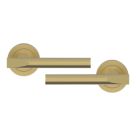 Cooke & Lewis Wembrit Lever on Rose Door Handles Pair Brushed Brass