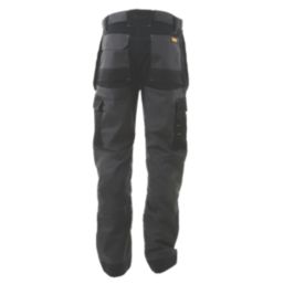 DeWalt Barstow Work Trousers Grey/Black 32" W 33" L