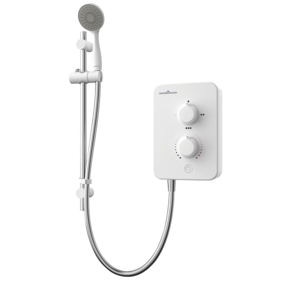 Gainsborough Slim Mono White 8.5kW Electric Shower Screwfix