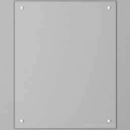 Laura Ashley  Clear with Chrome Caps Kitchen Splashback 600mm x 750mm x 6mm