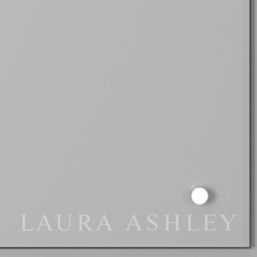 Laura Ashley  Clear with Chrome Caps Kitchen Splashback 600mm x 750mm x 6mm