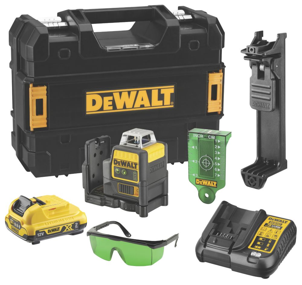 DeWalt DW088K-XJ Red Self-Levelling Cross-Line Laser Level - Screwfix