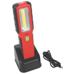 LAP Rechargeable LED Inspection Light Red Black 650lm Screwfix