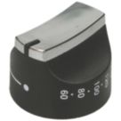 Electruepart KNB2235  Main Oven Control Knob Black & Chrome