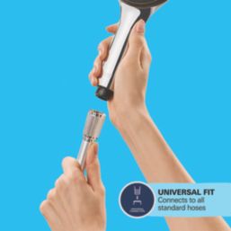 Grohe Vitalio SmartActive Cube Handset Chrome/White 130mm x 177mm