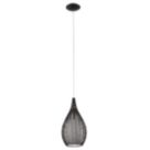 Eglo Razoni Single Pendant Light Black