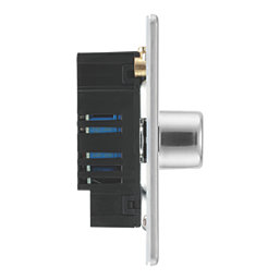 LAP  3-Gang 2-Way LED Dimmer Switch  Brushed Steel with Colour-Matched Inserts