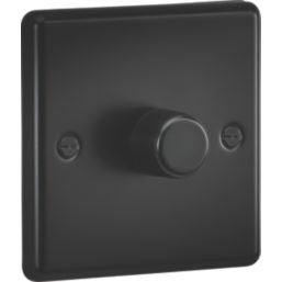 Knightsbridge  1-Gang 2-Way LED Intelligent Dimmer Switch  Matt Black