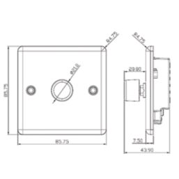 Knightsbridge  1-Gang 2-Way LED Intelligent Dimmer Switch  Matt Black
