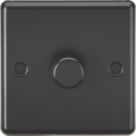 Knightsbridge  1-Gang 2-Way LED Intelligent Dimmer Switch  Matt Black