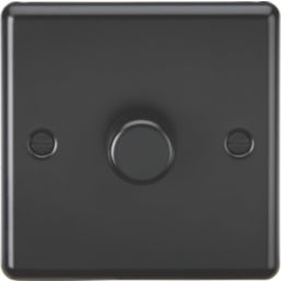 Knightsbridge  1-Gang 2-Way LED Intelligent Dimmer Switch  Matt Black