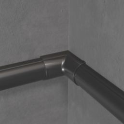 D-Line Black Micro+ Trunking Internal Bends 20mm x 10mm 2 Pack