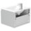 Newland  Single Drawer Wall-Mounted Vanity Unit with Basin Matt Pearl Grey 500mm x 450mm x 370mm