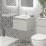 Newland  Single Drawer Wall-Mounted Vanity Unit with Basin Matt Pearl Grey 500mm x 450mm x 370mm