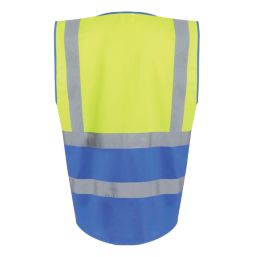 Regatta Pro Executive Vest Hi-Vis Vest Yellow/Royal Blue 3X Large 50" Chest