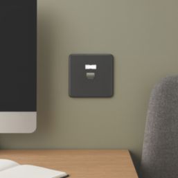 Knightsbridge SFC6SB 1-Gang RJ45 Smoked Bronze with Colour-Matched Inserts