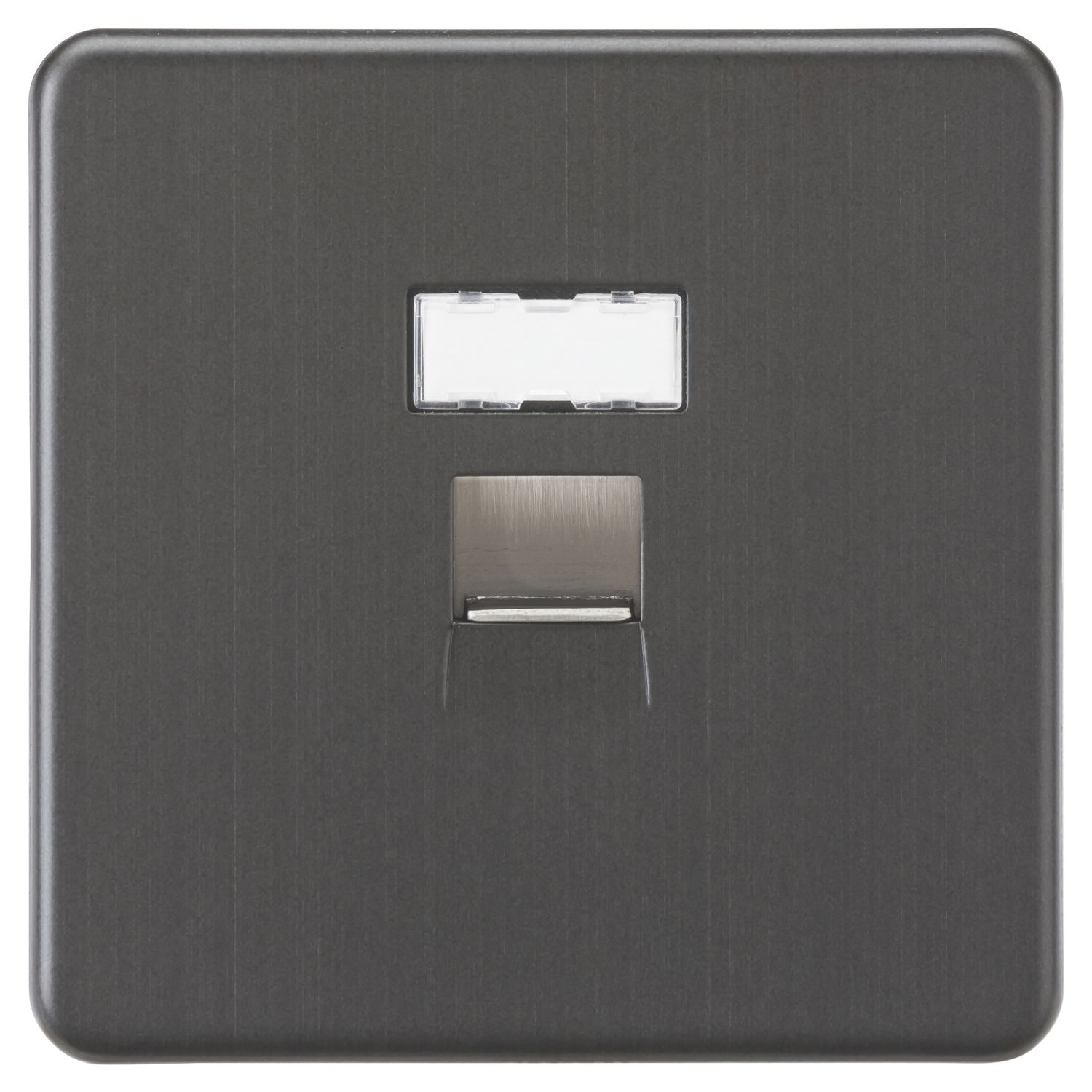 Knightsbridge SFC6SB 1-Gang RJ45 Smoked Bronze with Colour-Matched Inserts (150AM)