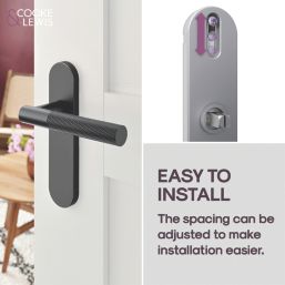 Cooke & Lewis Damgan Lever on Backplate Door Handles Pair Titanium